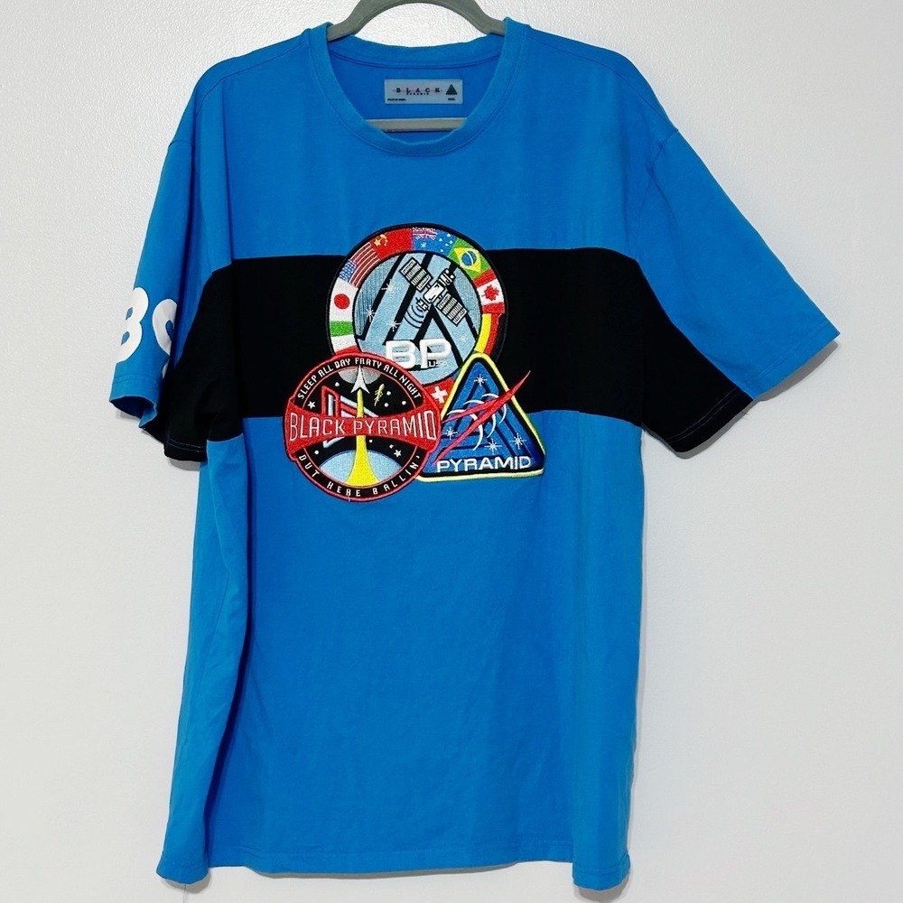 Black‎ Pyramid Space X 2.0 T-Shirt Blue Patch Size XXL